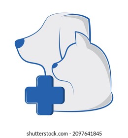 veterinary care pets flat icon