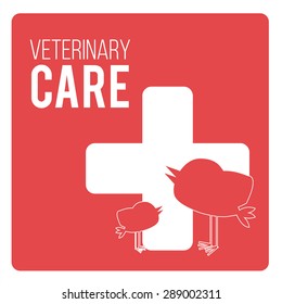 Veterinary Care Pets illustration over color background
