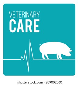 Veterinary Care Pets illustration over color background