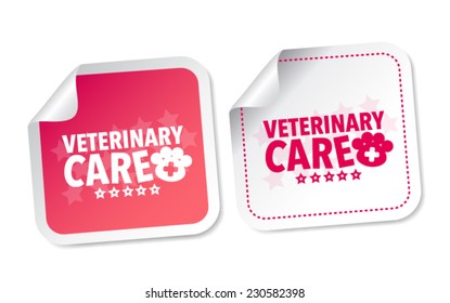 Veterinary care stickers