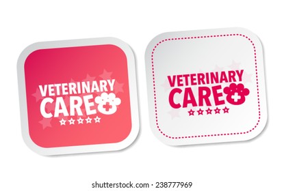 Veterinary care stickers