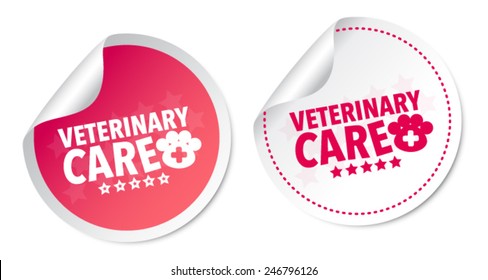 Veterinary care stickers