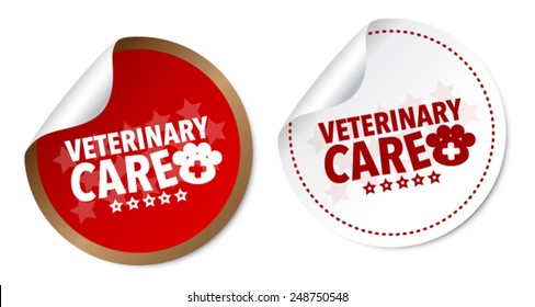 Veterinary care stickers
