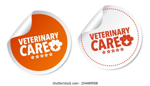 Veterinary care stickers