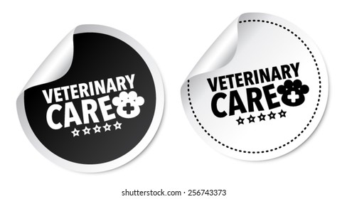 Veterinary care stickers