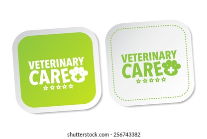 Veterinary care stickers