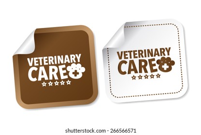 Veterinary care stickers