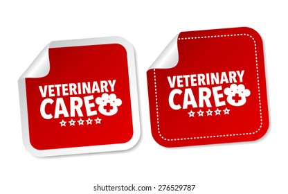 Veterinary care stickers