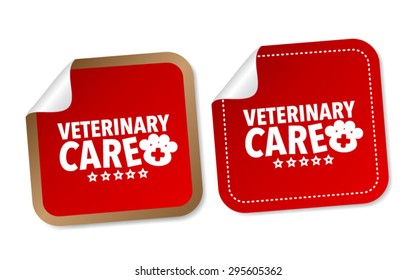 Veterinary care stickers