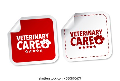 Veterinary care stickers