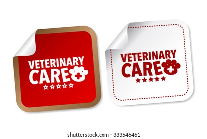 Veterinary care stickers