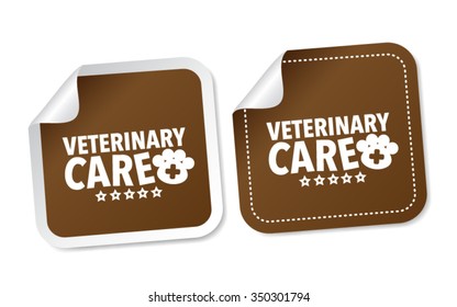 Veterinary care stickers