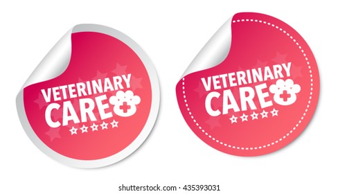 Veterinary care stickers