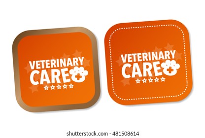 Veterinary care stickers