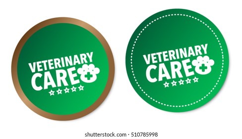 Veterinary care stickers