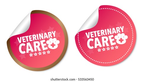 Veterinary care stickers