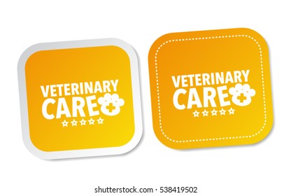 Veterinary care stickers