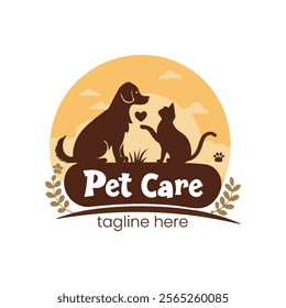 Veterinary Clinic Badge Vector Logo Design Template