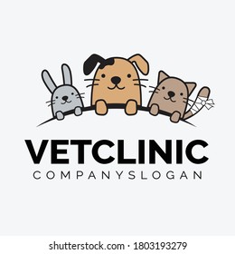veterinary clinic company logo concept