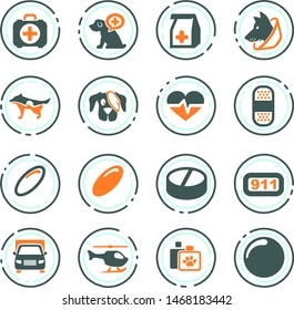Veterinary clinic icon set for web sites and user interface