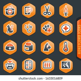 Veterinary clinic icon set for web sites and user interface