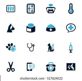 Veterinary clinic icon set for web sites and user interface