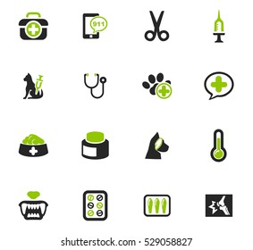 Veterinary clinic icon set for web sites and user interface