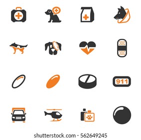 Veterinary clinic icon set for web sites and user interface