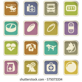 Veterinary clinic icon set for web sites and user interface