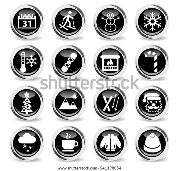 veterinary\
clinic icons on stylish round chromed\
buttons
