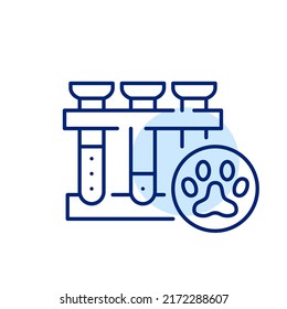 Veterinary Clinic Lab Blood Work. Pixel Perfect, Editable Stroke Line Art Icon