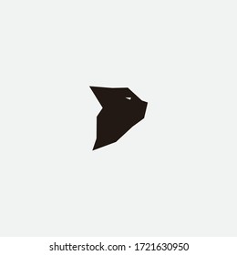 Veterinary Clinic logo with the image of cat and dog. Vector Illustration.