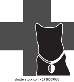 Veterinary clinic, Pet clinic symbol with a cat.