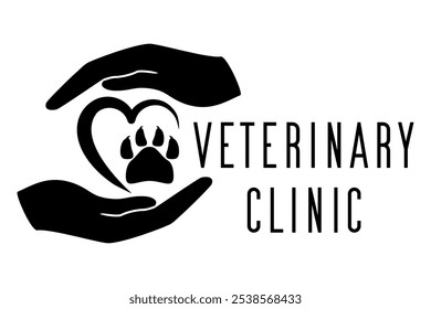 veterinary clinic pets cats and dogs logo for your business or company vector illustration isolated on white background