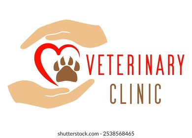 veterinary clinic pets cats and dogs logo for your business or company vector illustration isolated on white background