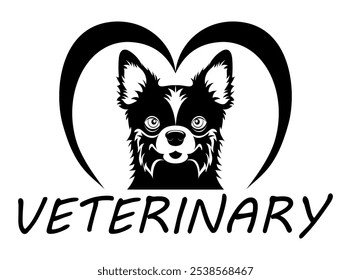 veterinary clinic pets cats and dogs logo for your business or company vector illustration isolated on white background