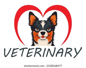 veterinary clinic pets cats and dogs logo for your business or company vector illustration isolated on white background