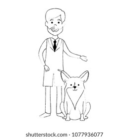 veterinary doctor with dog avatar character