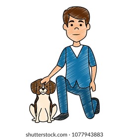 veterinary doctor with dog avatar character