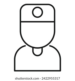 Veterinary doctor icon outline vector. Animal service care. Domestic feline