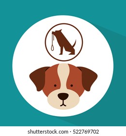 veterinary dog care training icon vector illustration eps 10