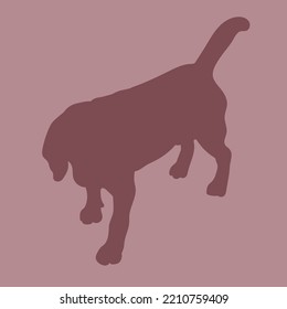 Veterinary dog passport, color silhouette vector