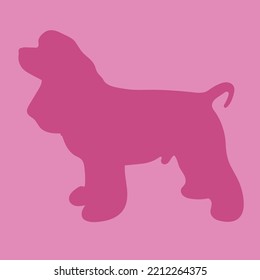 Veterinary dog passport, color silhouette vector