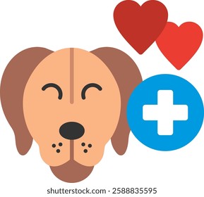 Veterinary Flat Illustration Vector Design