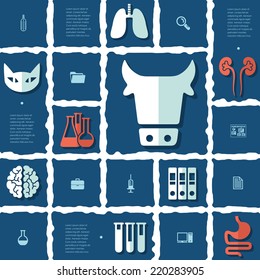 veterinary flat infographic