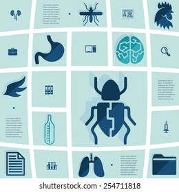 veterinary flat infographic