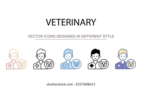 Veterinary icon design with white background stock illustration