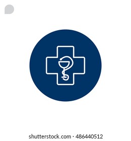 Veterinary icon Flat.