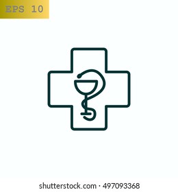 Veterinary icon Flat.