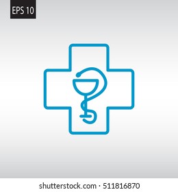 Veterinary icon Flat.